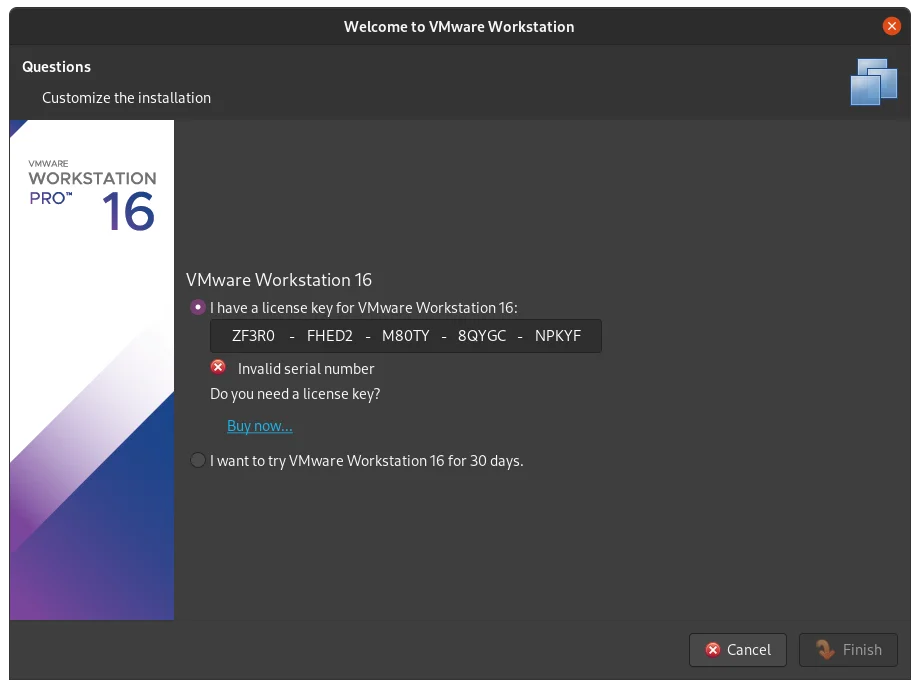 VMware Workstation Pro 16 1