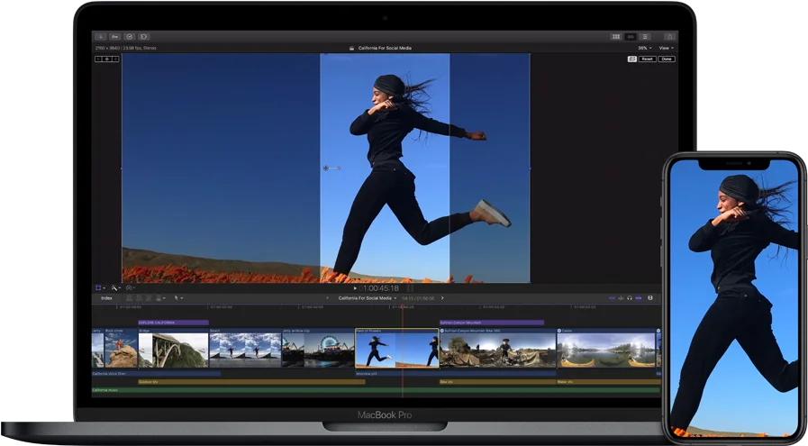 Apple Final Cut Pro X social media editing preview