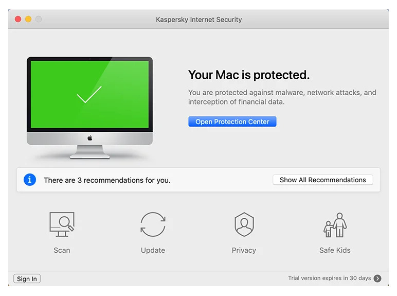Kaspersky internet security scan check